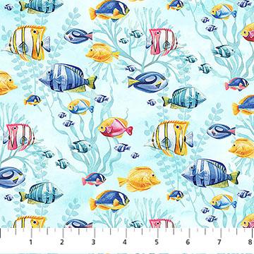NCT Coastal Breeze - DP28562-62 Turquoise Multi - Cotton Fabric
