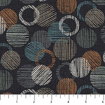 NCT Dots & Dashes Flannel - F27282-99 Black - Cotton Flannel Fabric