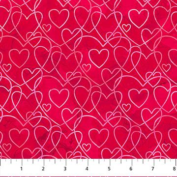 NCT Forever Love - DP28674-24 Red - Cotton Fabric