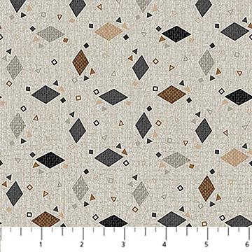 NCT Haberdashery - F28549-92 Light Gray Multi - Cotton Flannel Fabric