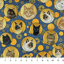NCT Klimty Cats - 10776-44 Golden - Cotton Fabric