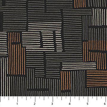 NCT Modern Elements - 28173-99 Black Multi - Cotton Fabric