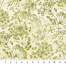NCT Organics - Stonehenge - 29309-72 Cream/Green - Cotton Fabric