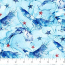 NCT Patriot Eagles - DP25539-42 Blue Multi - Cotton Fabric