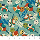 NCT Pickleball - 27531-64 Turquoise Multi - Cotton Fabric