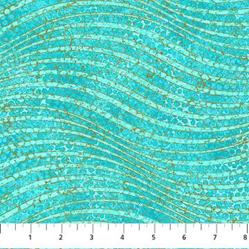 NCT Shimmer Enigma - 28184M-64 Turquoise - Cotton Metallic Fabric
