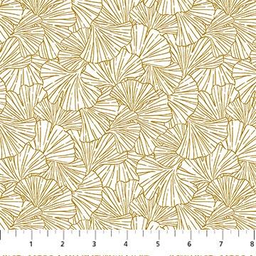 NCT Shimmer Ginkgo Garden - 26856M-10 White - Cotton Fabric