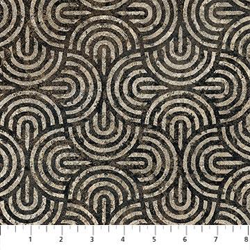 NCT Stonehenge Retro Vibes - 27742-99 Black Multi - Cotton Fabric
