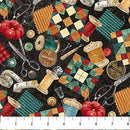 NCT Stonehenge Stitchin' - DP28343-99 Black Multi - Cotton Fabric