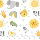 NCT Sunny Safari - 27764-10 White Multi - Cotton Fabric