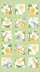 NCT Sunny Safari Panel - 27761-10 White Multi - Cotton Fabric