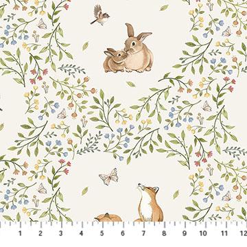 NCT Woodland Heart - DP28720-11 Cream Multi - Cotton Fabric