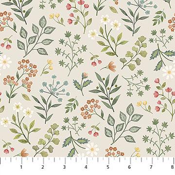 NCT Woodland Heart - DP28724-12 Beige Multi - Cotton Fabric