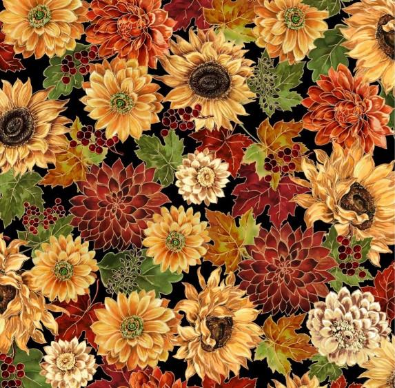 OASIS Autumn Bouquet - 59-8251 - Cotton Fabric