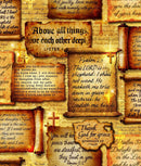 OASIS Blessings Quotes - 59-9321 Gold - Cotton Fabric