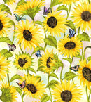 OASIS Follow The Sun Sunflowers On Stems - 59-7721 - Cotton Fabric