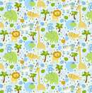 OASIS Fun Flannel Jungle Animals - OA-447521 Light Blue - Cotton Flannel Fabric