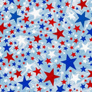 OASIS See America Packed Stars Light Blue - 59-9111 - Cotton Fabric