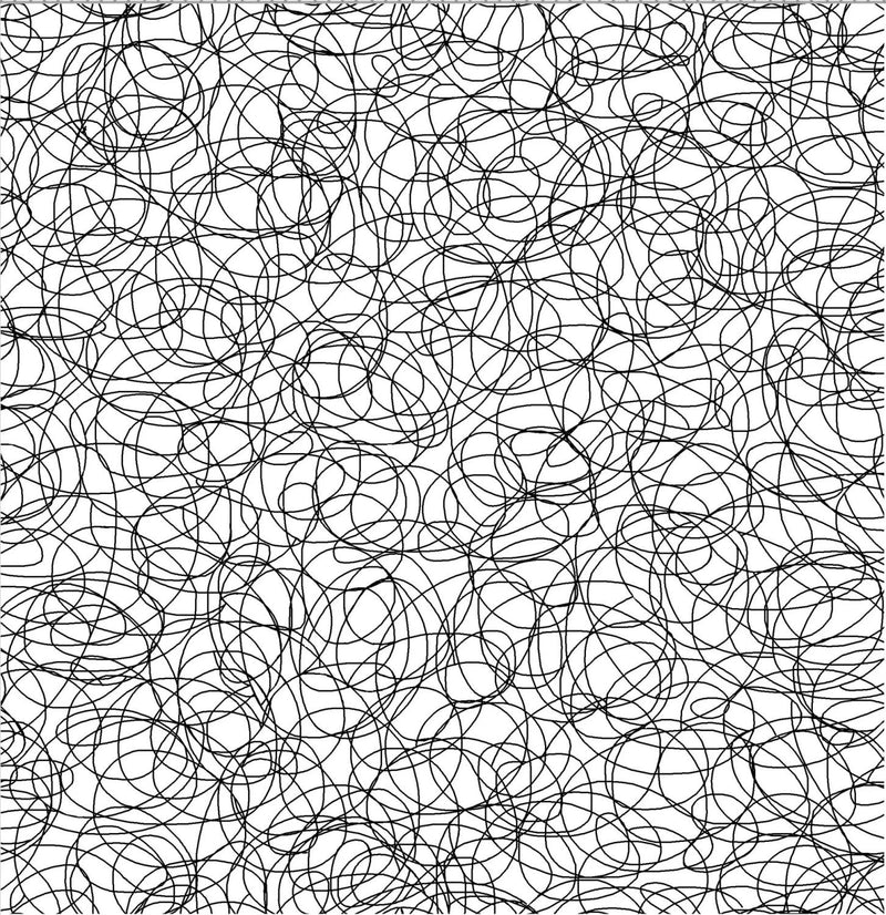 OASIS Simplicity 118" Scribbles - 593-2 White On Ecru - Cotton Fabric