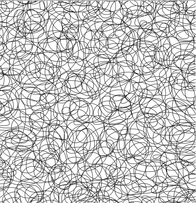 OASIS Simplicity 118" Scribbles - 593-1 White On White - Cotton Fabric