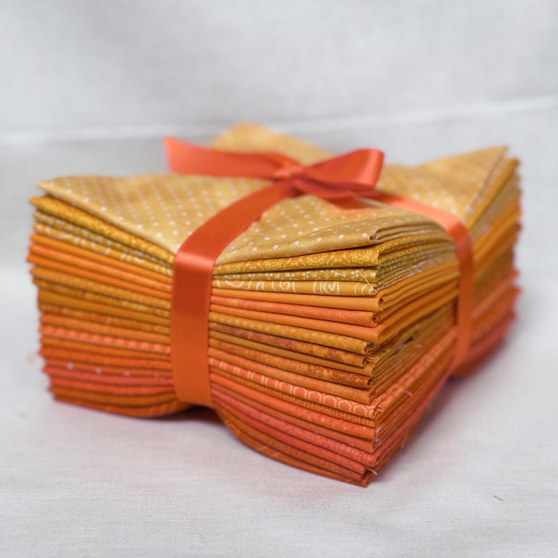 Orange Fat Quarter Bundle - 20 Fat Quarters - Precut