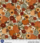 PB Autumn Homestead Packed Pumpkins - 6213-EMU - Cotton Fabric