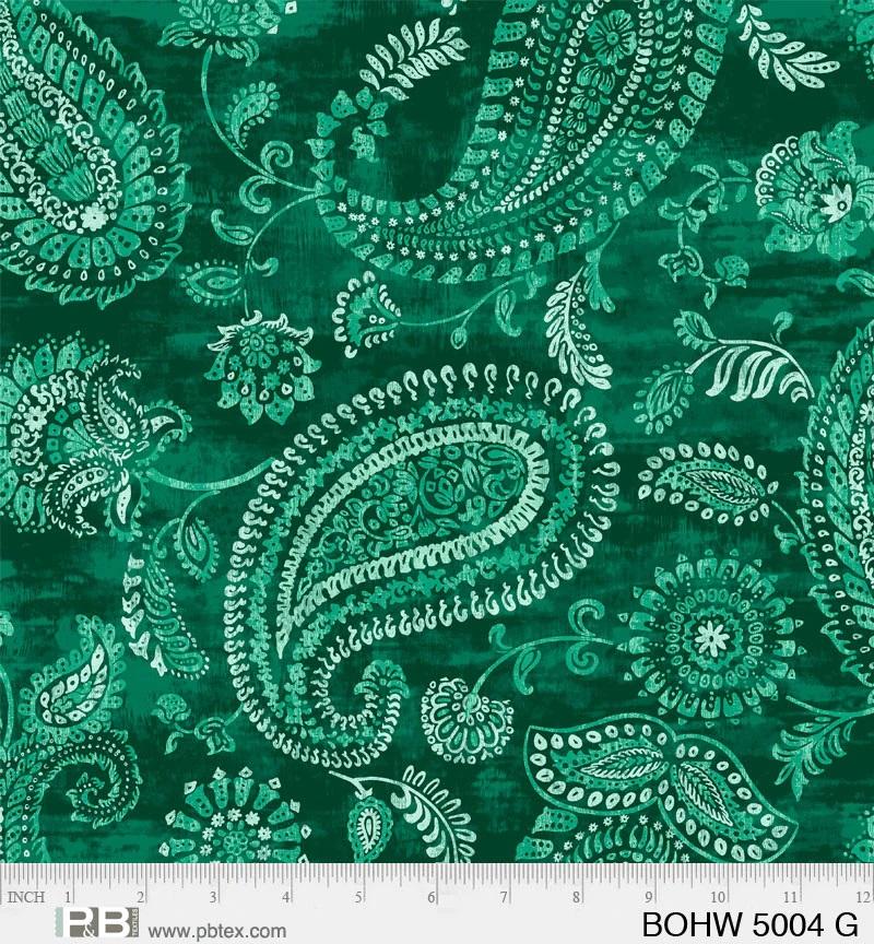 PB Bohemia 108" - 5004-G Green - Cotton Fabric