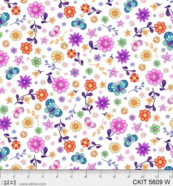 PB Crazy Kitties - 5609-W - Cotton Fabric