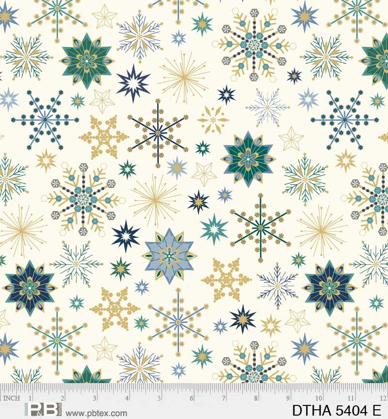 PB Deco The Halls Multi Snowflakes - 05404-E - Cotton Fabric