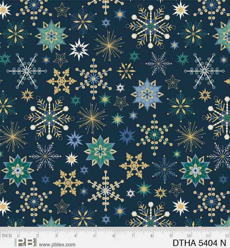 PB Deco The Halls Multi Snowflakes - 05404-N - Cotton Fabric