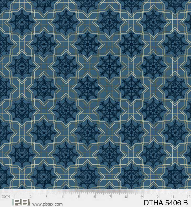 PB Deco The Halls Snowflake Geo - 05406-B - Cotton Fabric