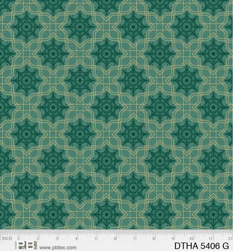 PB Deco The Halls Snowflake Geo - 05406-G - Cotton Fabric