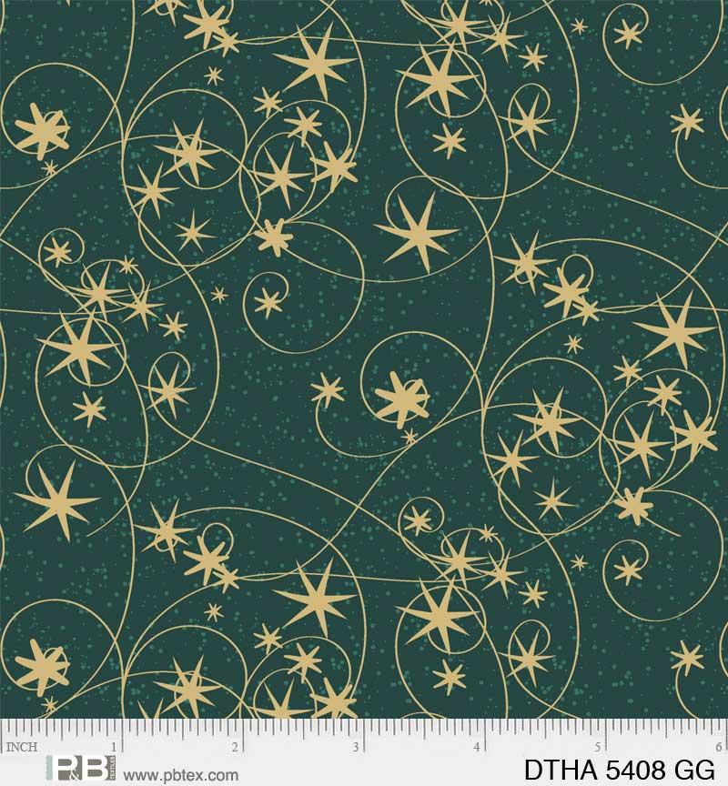 PB Deco The Halls Swirling Stars - 05408-GG - Cotton Fabric