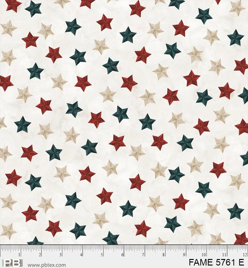PB Farmhouse Americana Tossed Farmhouse Stars - 5761-E - Cotton Fabric