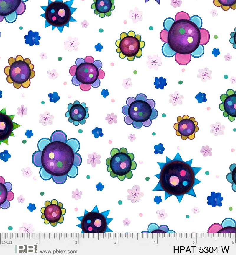PB Hootie Patootie Flower Toss - 05304-W - Cotton Fabric