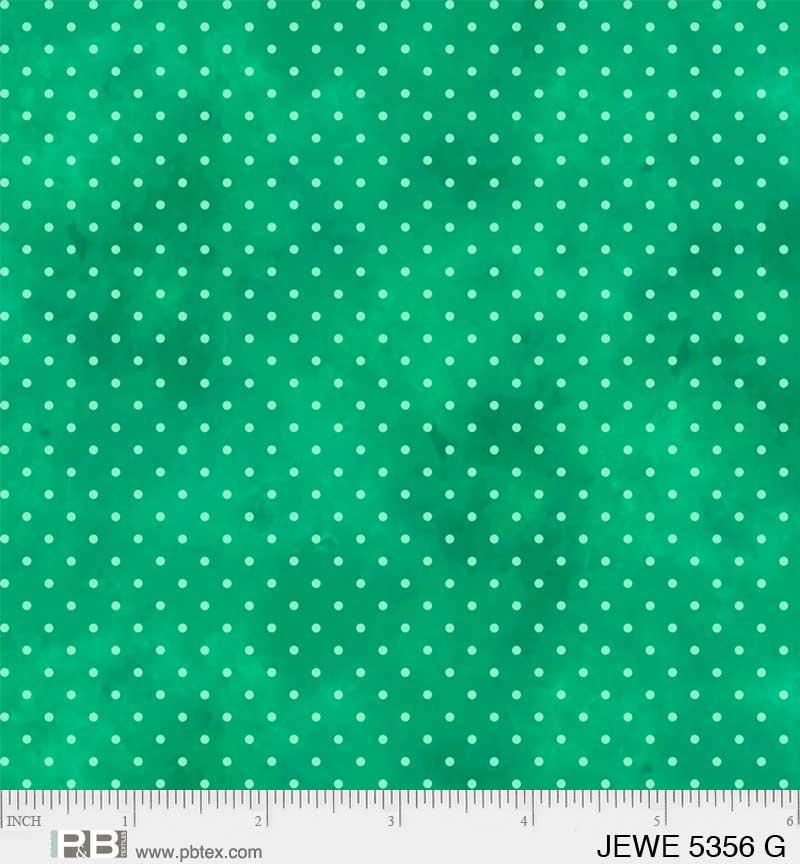 PB Jewel Pin Dot - 5356-G Green - Cotton Fabric