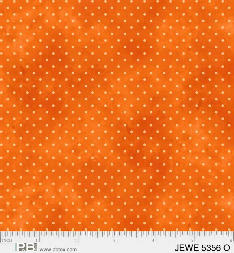 PB Jewel Pin Dot - 5356-O Orange - Cotton Fabric