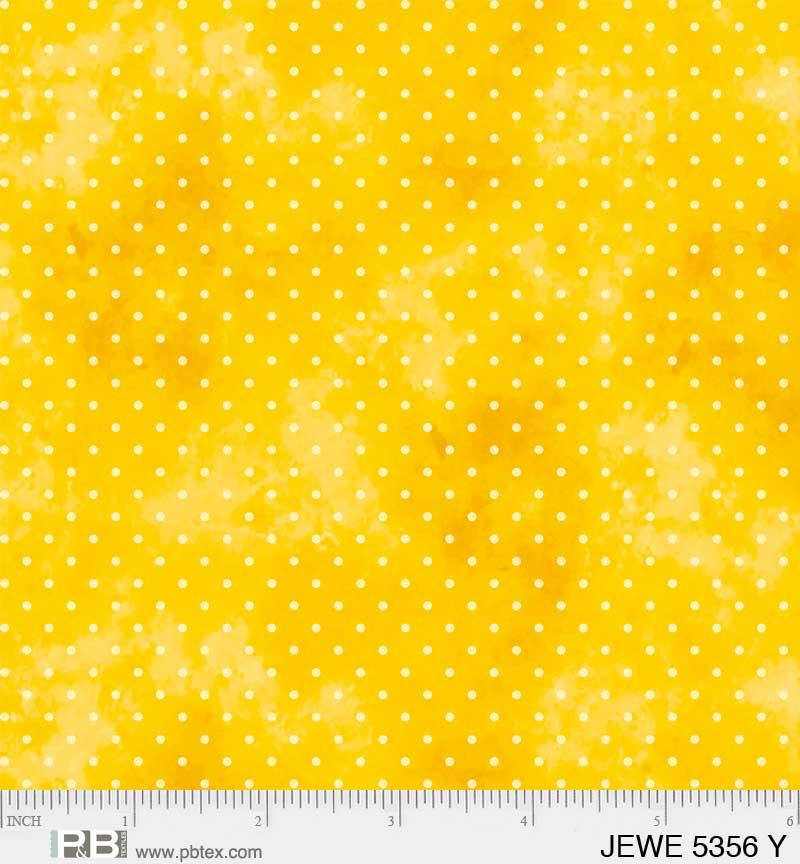 PB Jewel Pin Dot - 5356-Y Yellow - Cotton Fabric