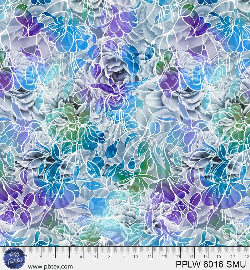 PB Petal Play 108" Allover Graphic Floral - 6016-SMU - Cotton Fabric