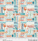 PB Pickleball Champ 4-Way Text - 5266-W - Cotton Fabric