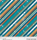 PB Pickleball Champ Diagonal Stripe - 5270-MU - Cotton Fabric