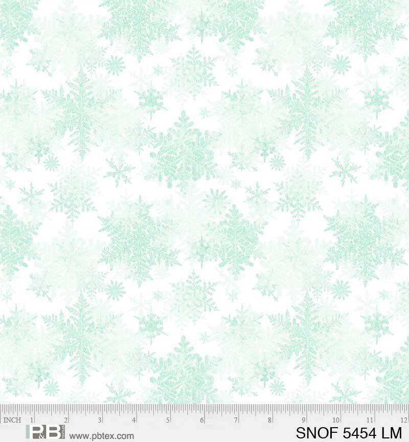 PB Snowfall Layered Snowflakes - 05454-LM - Cotton Fabric