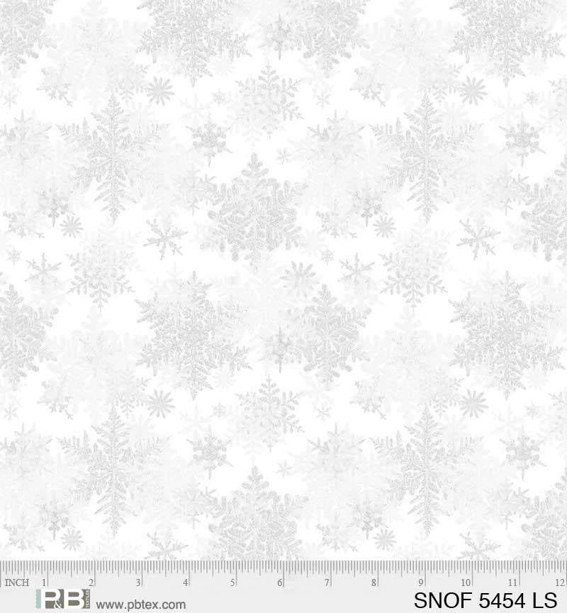 PB Snowfall Layered Snowflakes - 05454-LS - Cotton Fabric