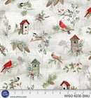 PB Winter Song Layered Scenic with Birdhouses - 06230-SMU - Cotton Fabric