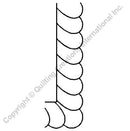 QCI 2" Feather Border Corner Stencil - 125