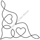 QCI 3.5" Heart To Heart Stencil - HW79 - Notions