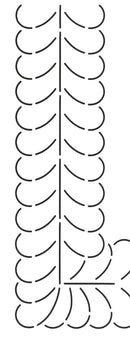QCI 3" Feather Border Stencil - 786