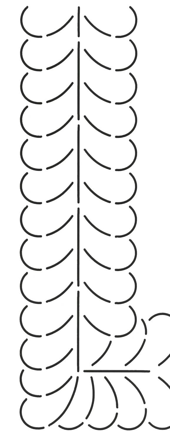 QCI 3" Feather Border Stencil - 786QC