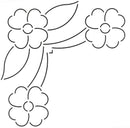 QCI 3" Flower Corner Stencil - 800QC