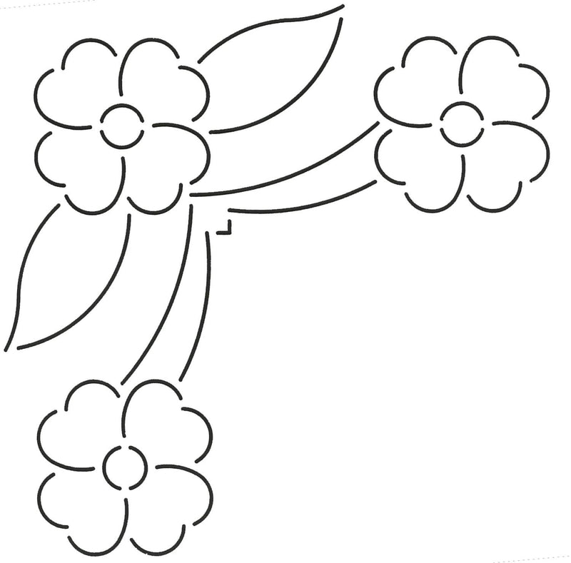 QCI 3" Flower Corner Stencil - 800QC